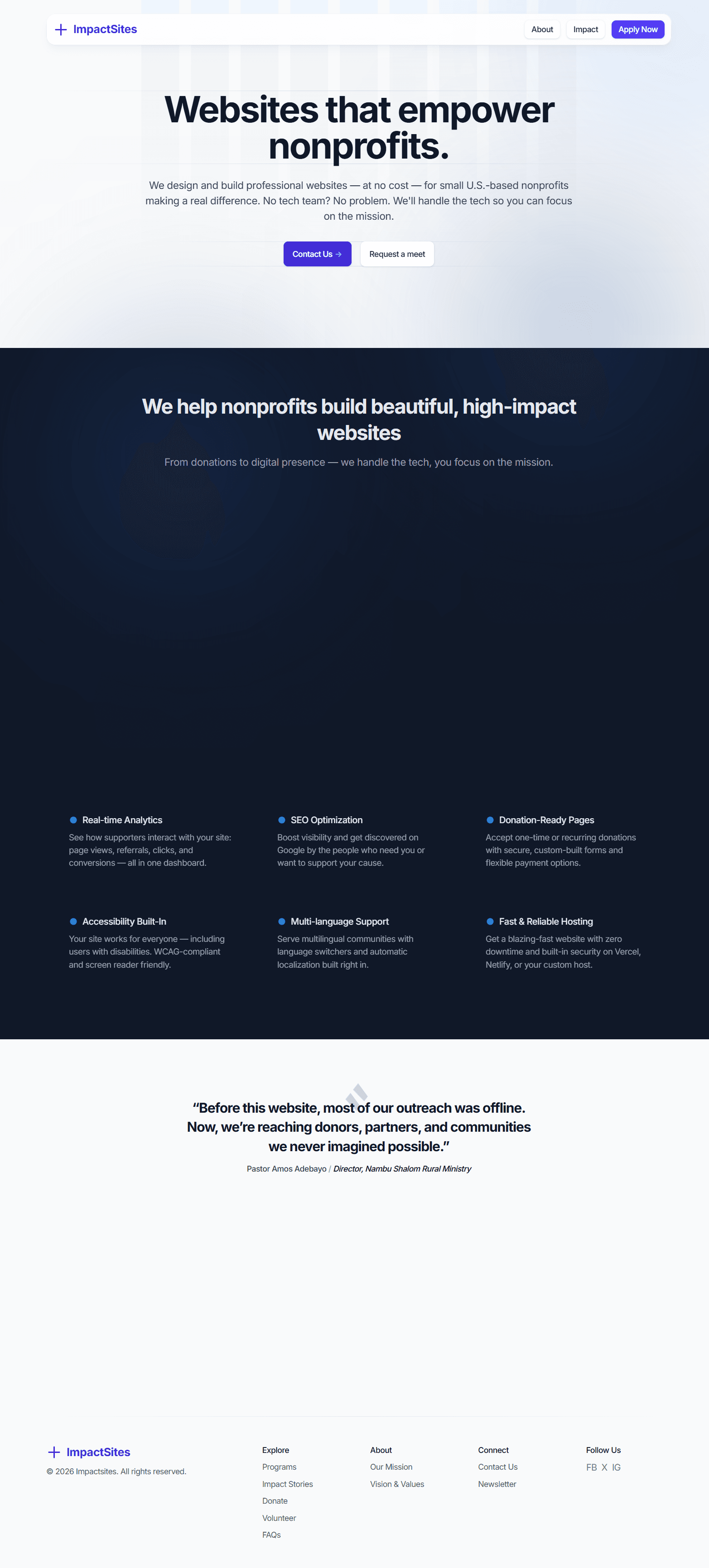 ImpactSites Agency screenshot